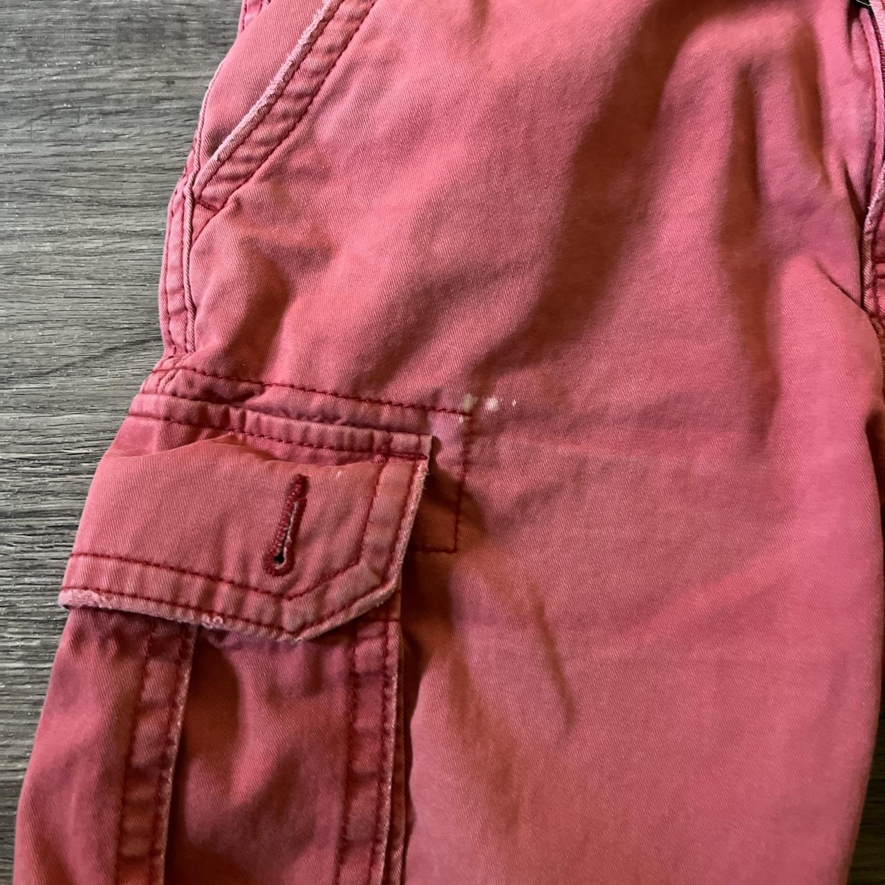 Salmon American Eagle cargo shorts small bleach... - Depop