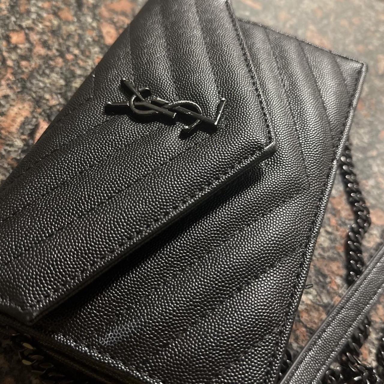 Black YSL crossbody bag with chain strap #YSL | Depop