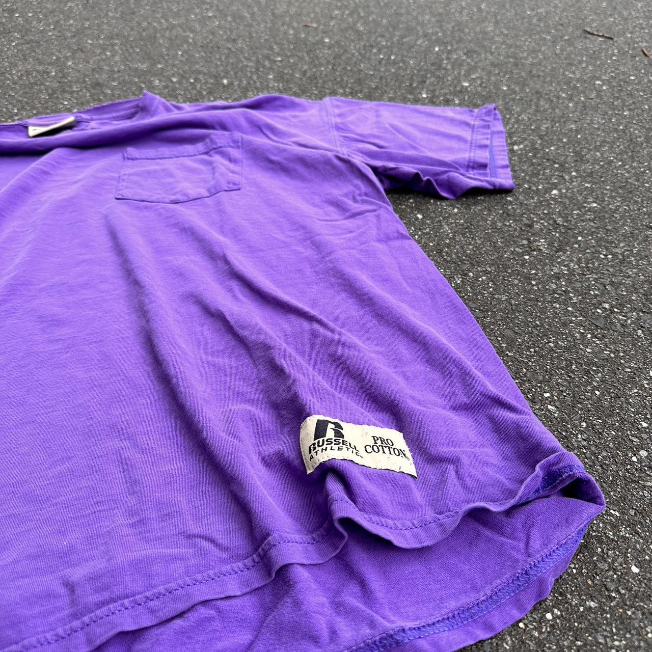 Russell Athletic Men's Purple Tshirt Depop
