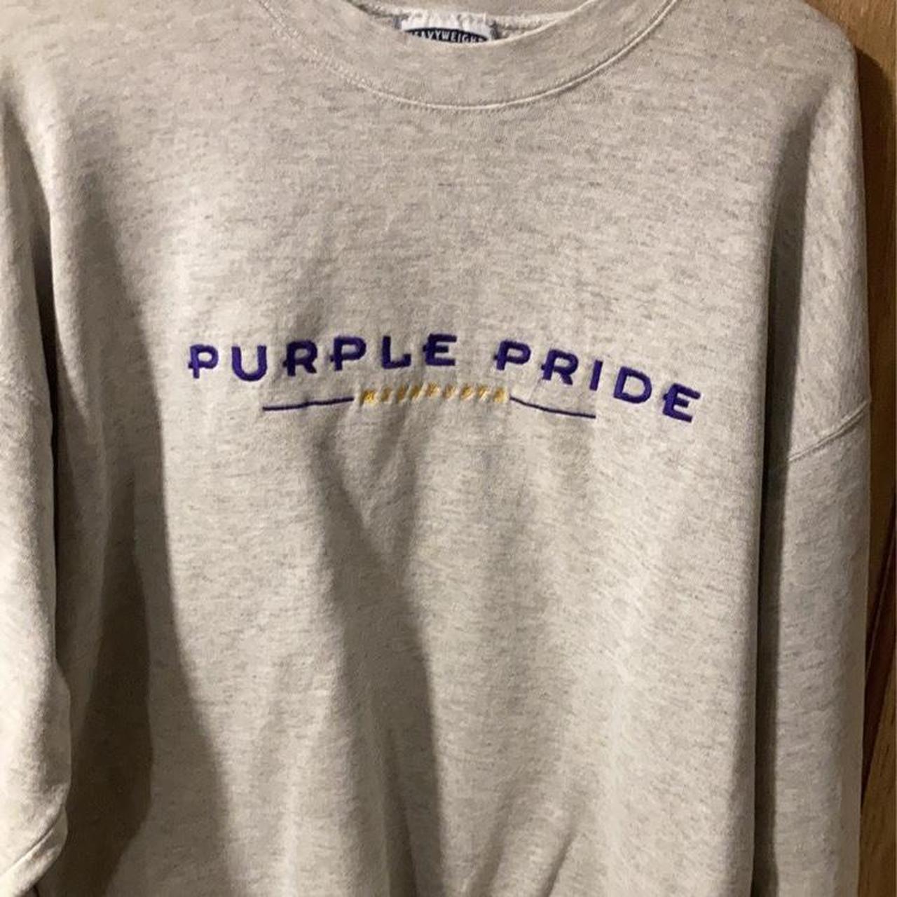 Vintage Purple Pride MN Vikings Sweatshirt Size - Depop