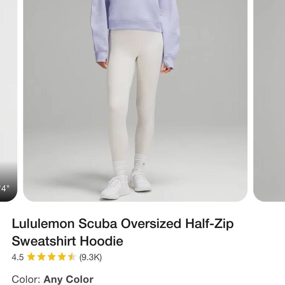 Lilac smoke lululemon half zip scuba! Only worn once - Depop