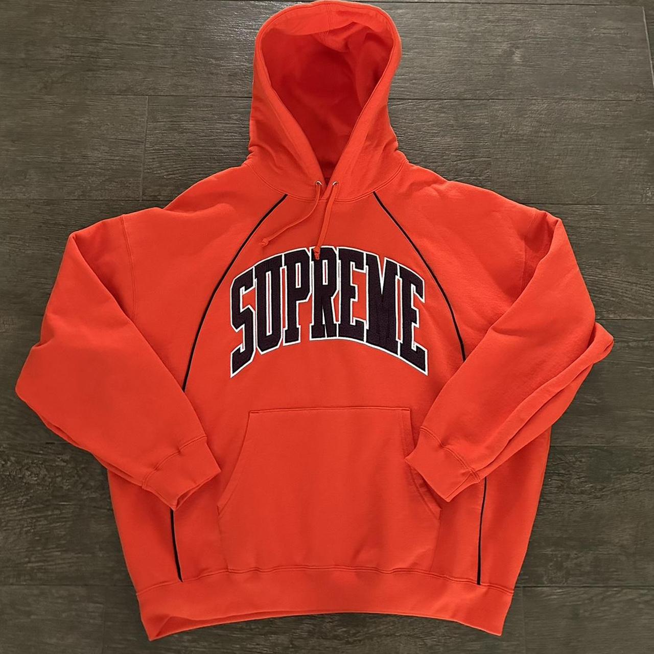 Orange Supreme Hoodie 2023 Drop Depop