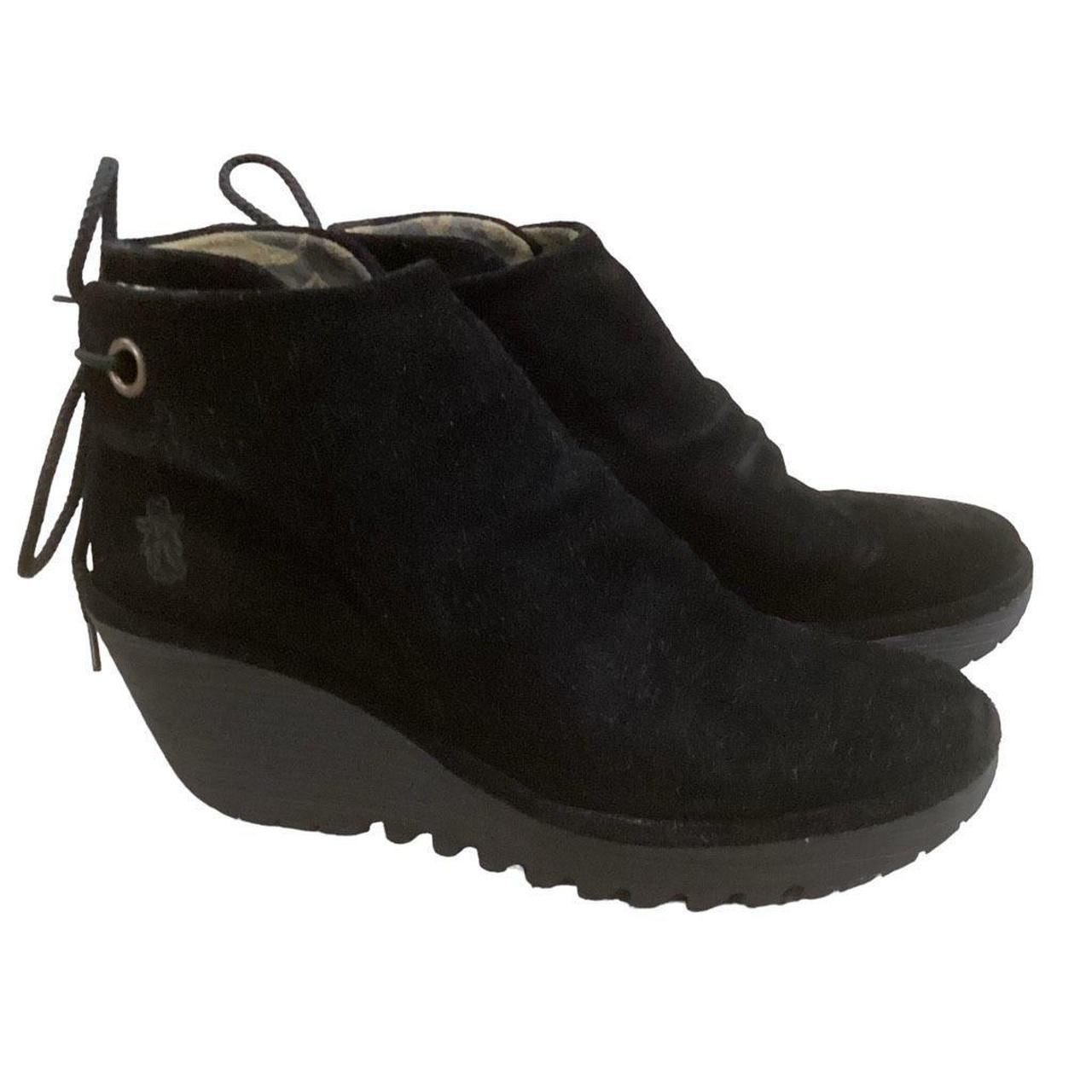 fly london suede ruched ankle boots