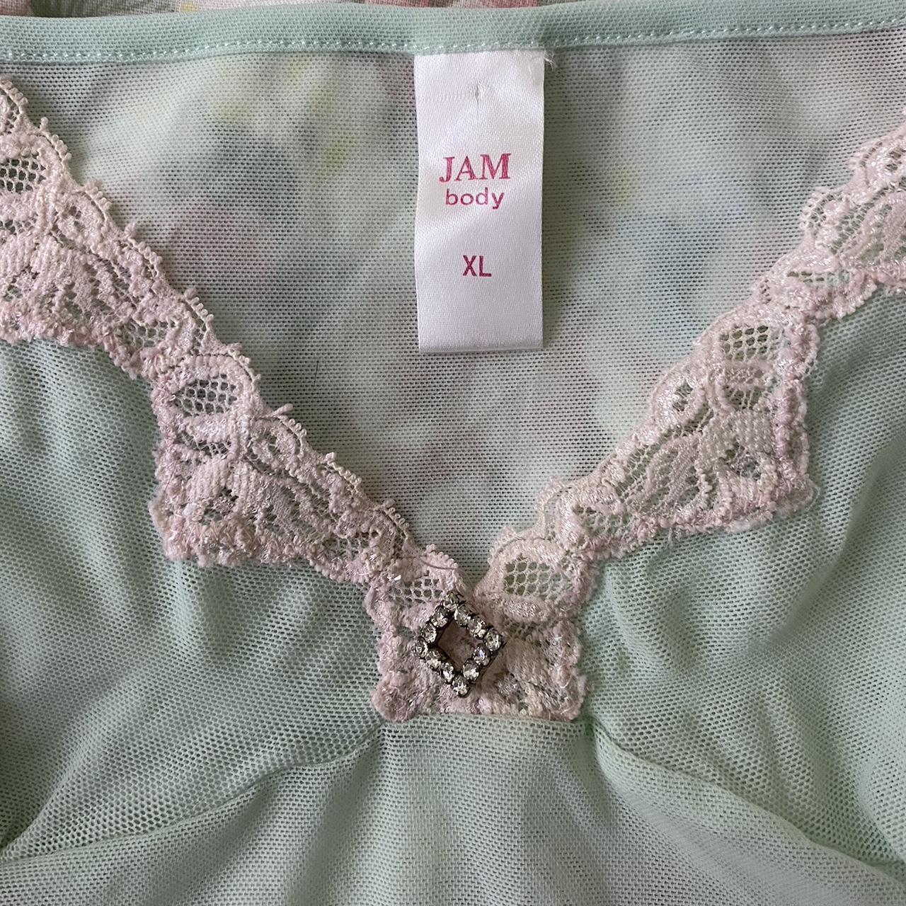 the cutest baby blue sheer cami! the charm on the... - Depop