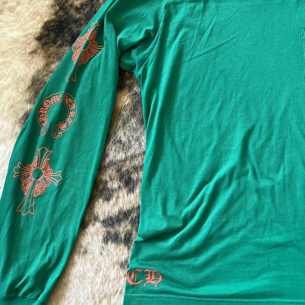 再入荷【CHROME HEARTS】ホースシュー L/S Tシャツ Green/Orange chrome hearts green/orange horseshoe long | Depop