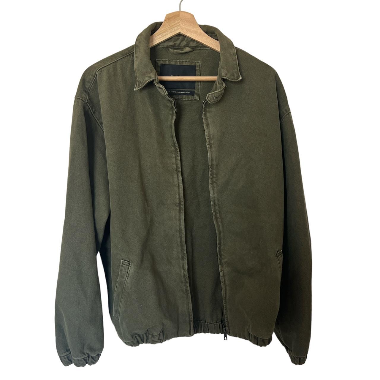 Zara Mens khaki denim jacket. Perfect condition,... Depop