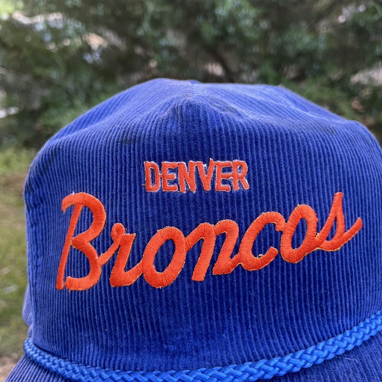 Vintage Denver Broncos Corduroy Script Hat, Macgregor