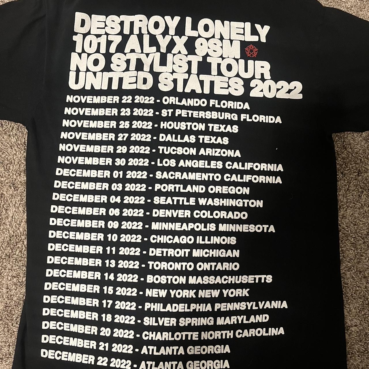 1017 ALYX 9SM × Destroy Lonely No Stylist Tour Merch... - Depop