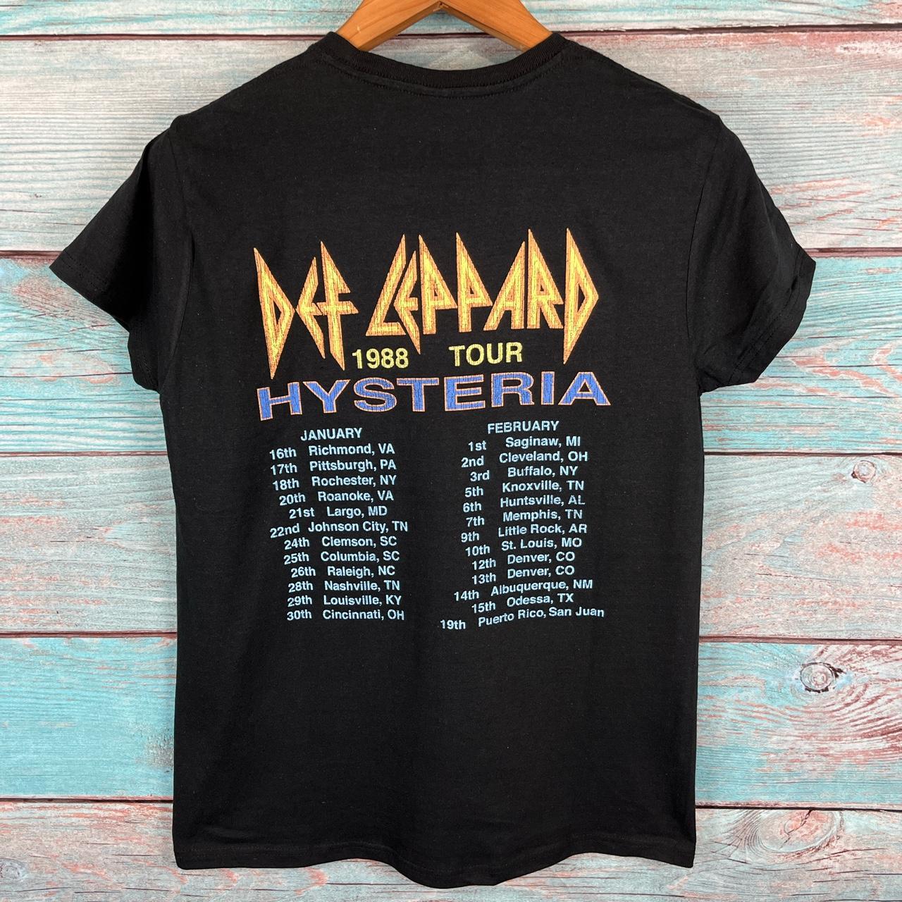 Def Leppard T Shirt Hysteria 88 Back Print All Depop 4698