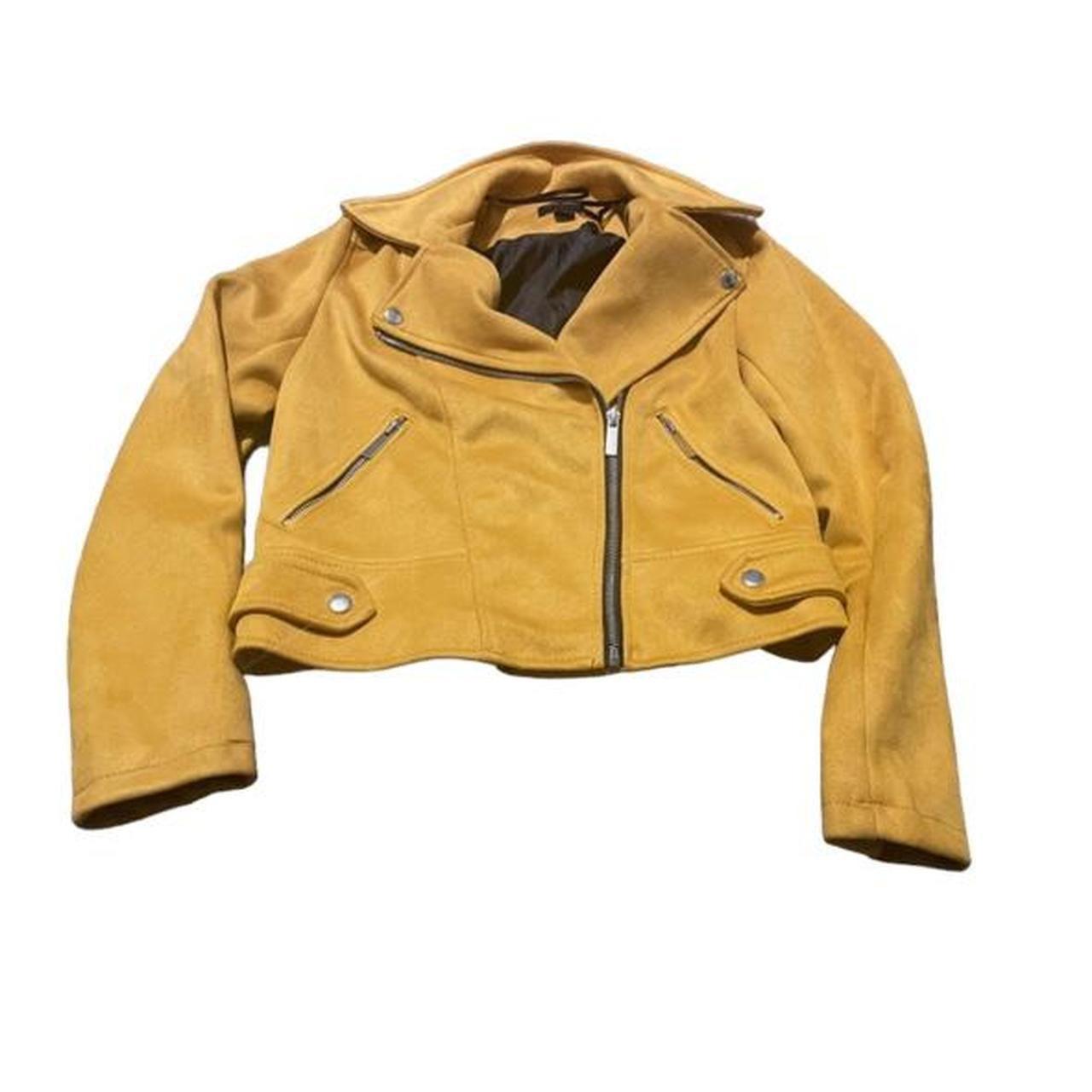 Size 8 newlook mustard jacket suede like material