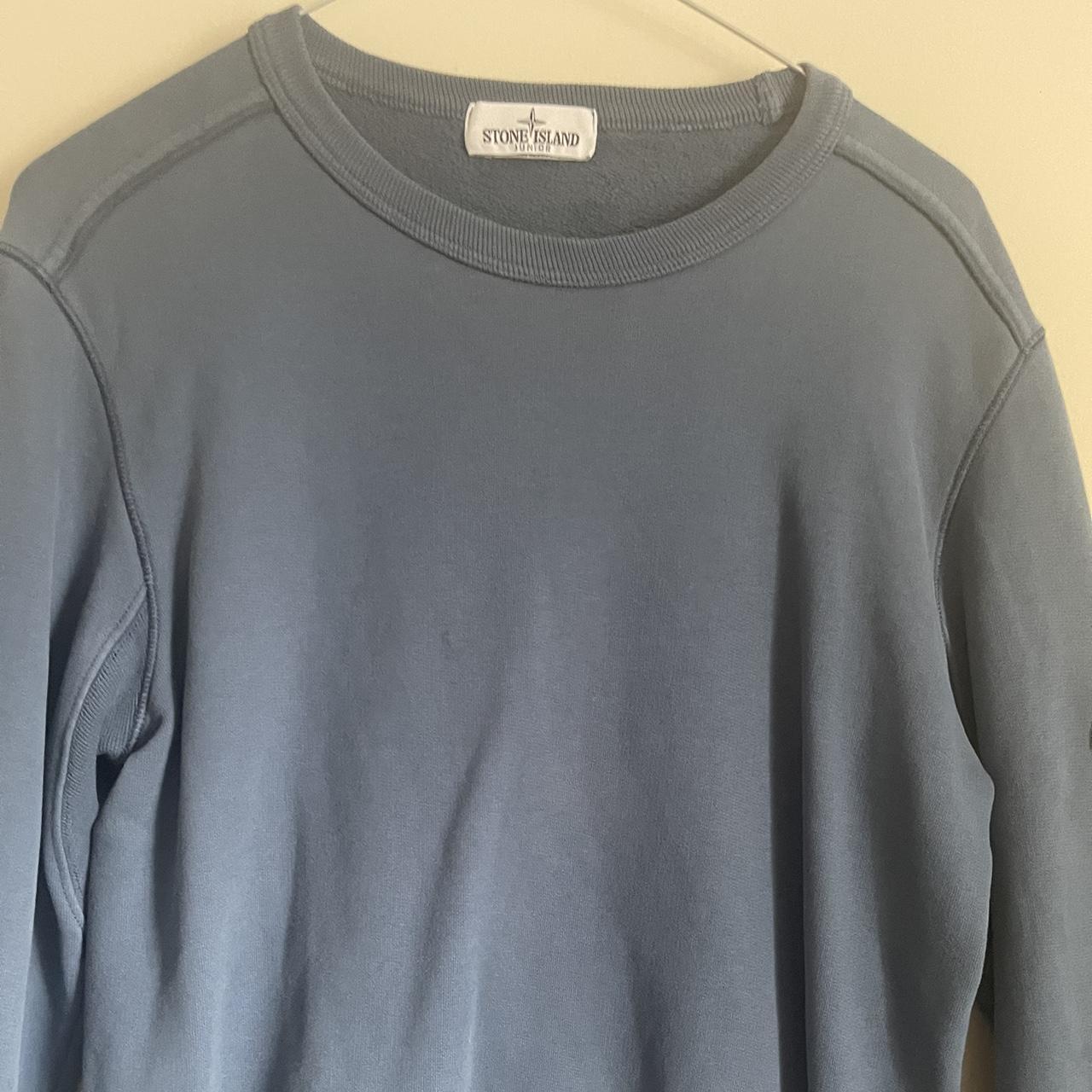 Kids blue stone island jumper Worn a hand full of... - Depop