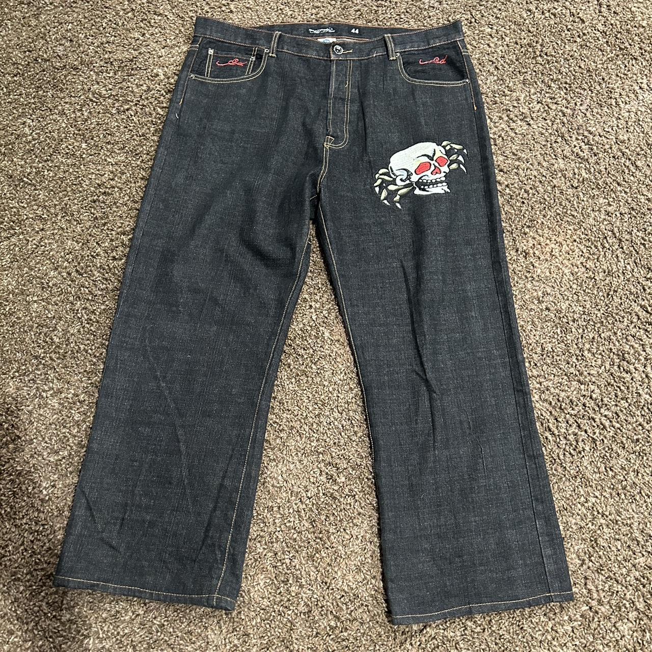 Crazy baggy Ed hardy jeans Haven’t seen these... - Depop