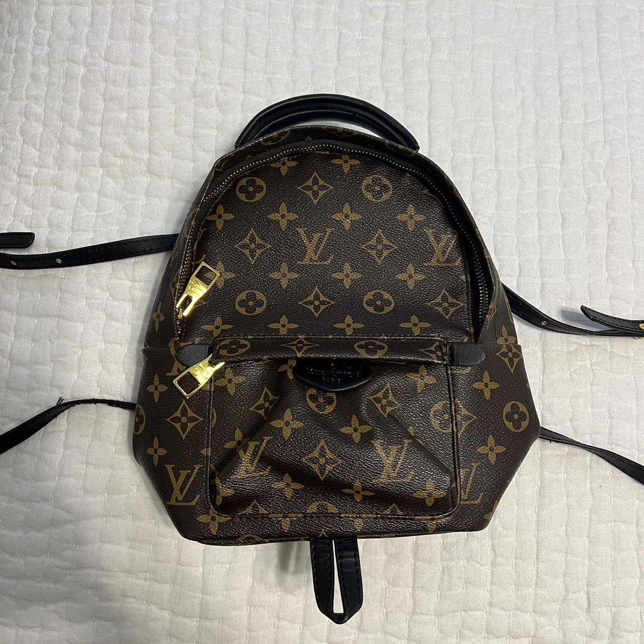Small fake Louis Vuitton backpack in great condition... - Depop