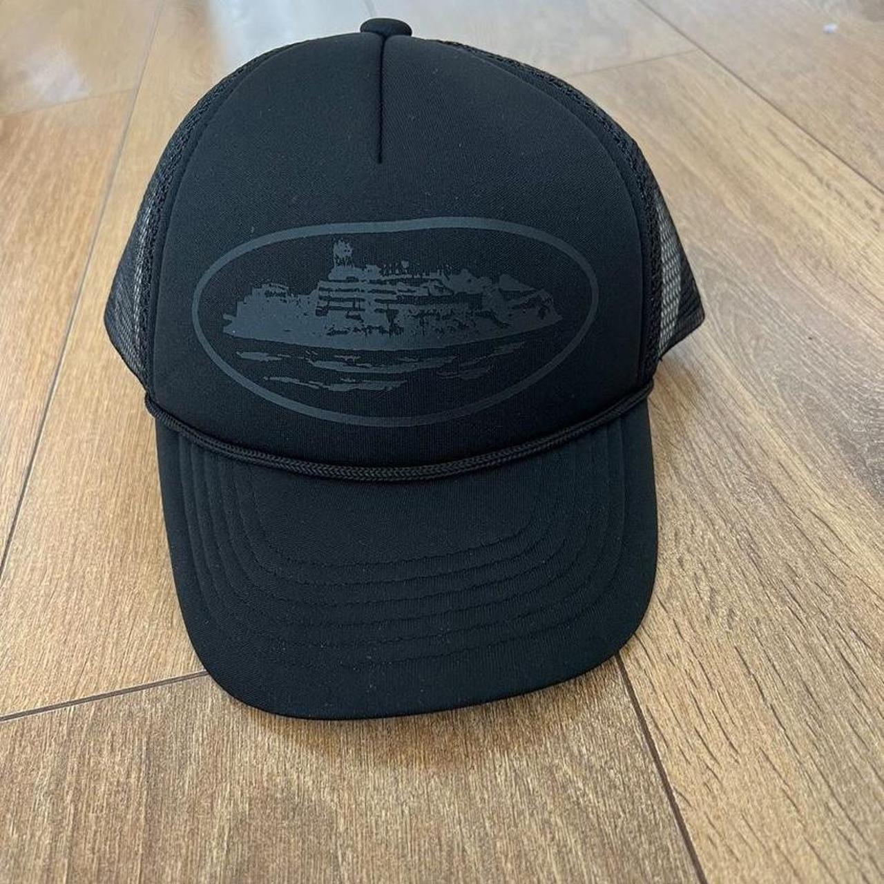 Corteiz Alcatraz Logo Trucker Hat Blackout Same... - Depop