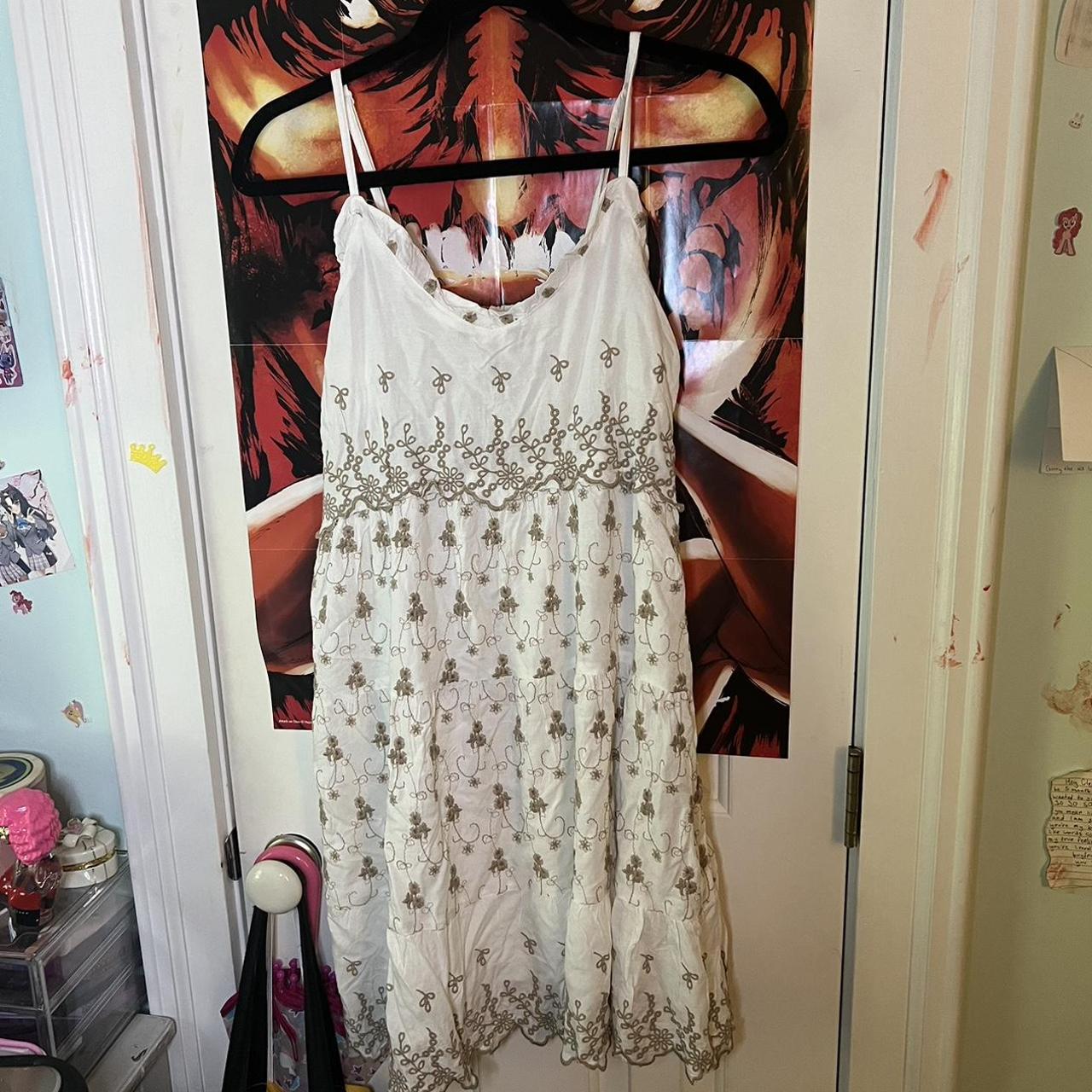 Jessica Simpson White Dress 🫀 - size L fits like a... - Depop