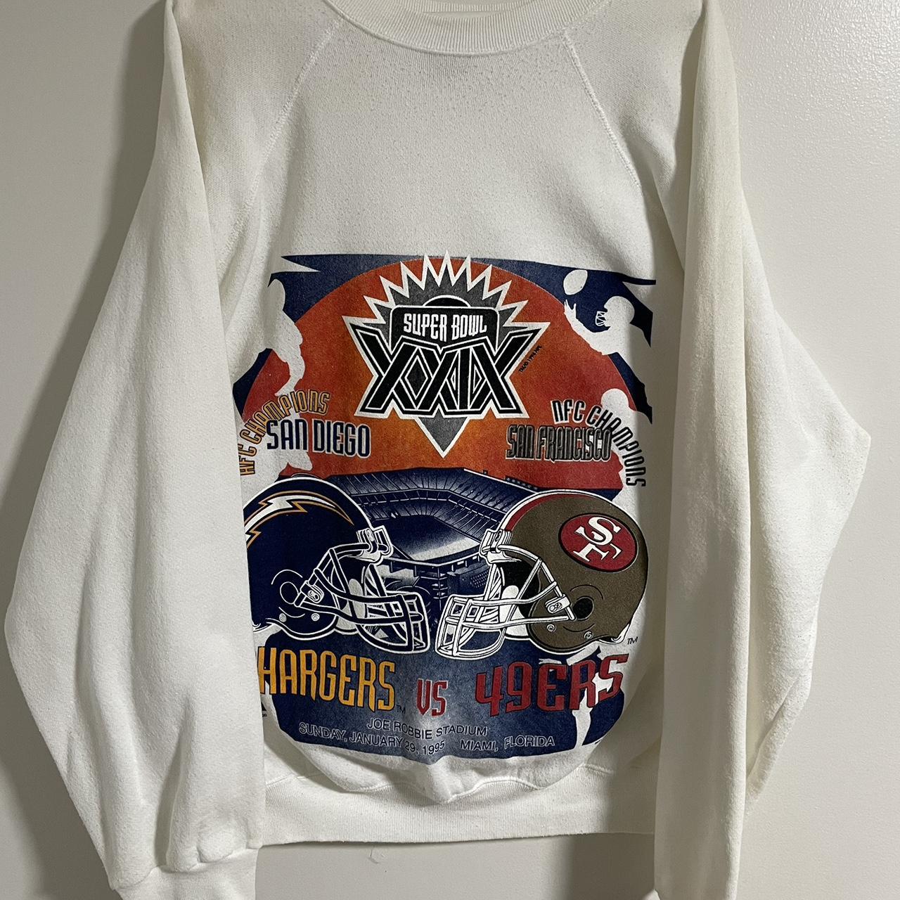 1995 Super Bowl vintage crewneck sweatshirt! Chargers vs. 49ers