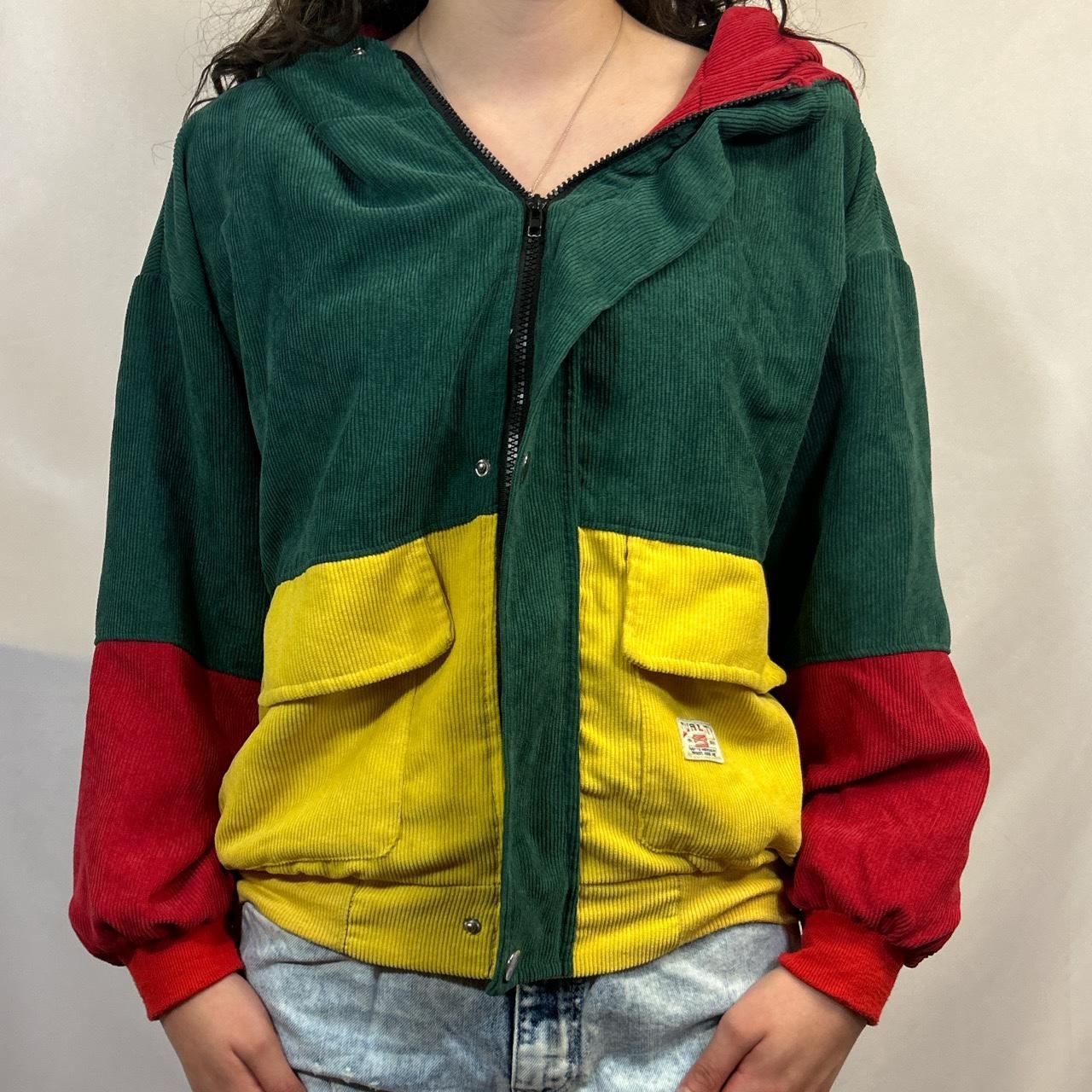 Green yellow red jacket hotsell