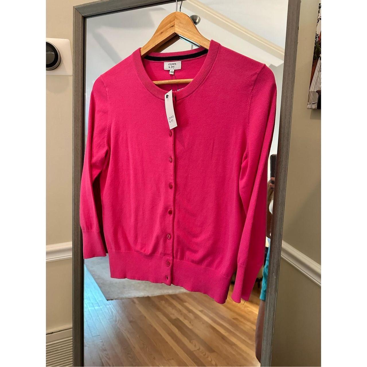 Crown Ivy Button Up Cardigan NWT Size Small Pink. Depop