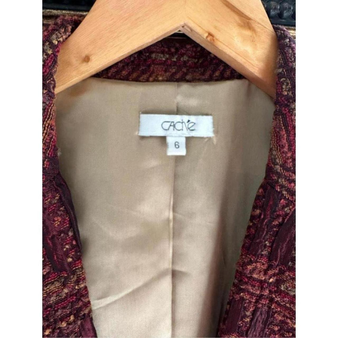 Cache Women's Jacket - Red - 6 – Cache One Button… - image 4