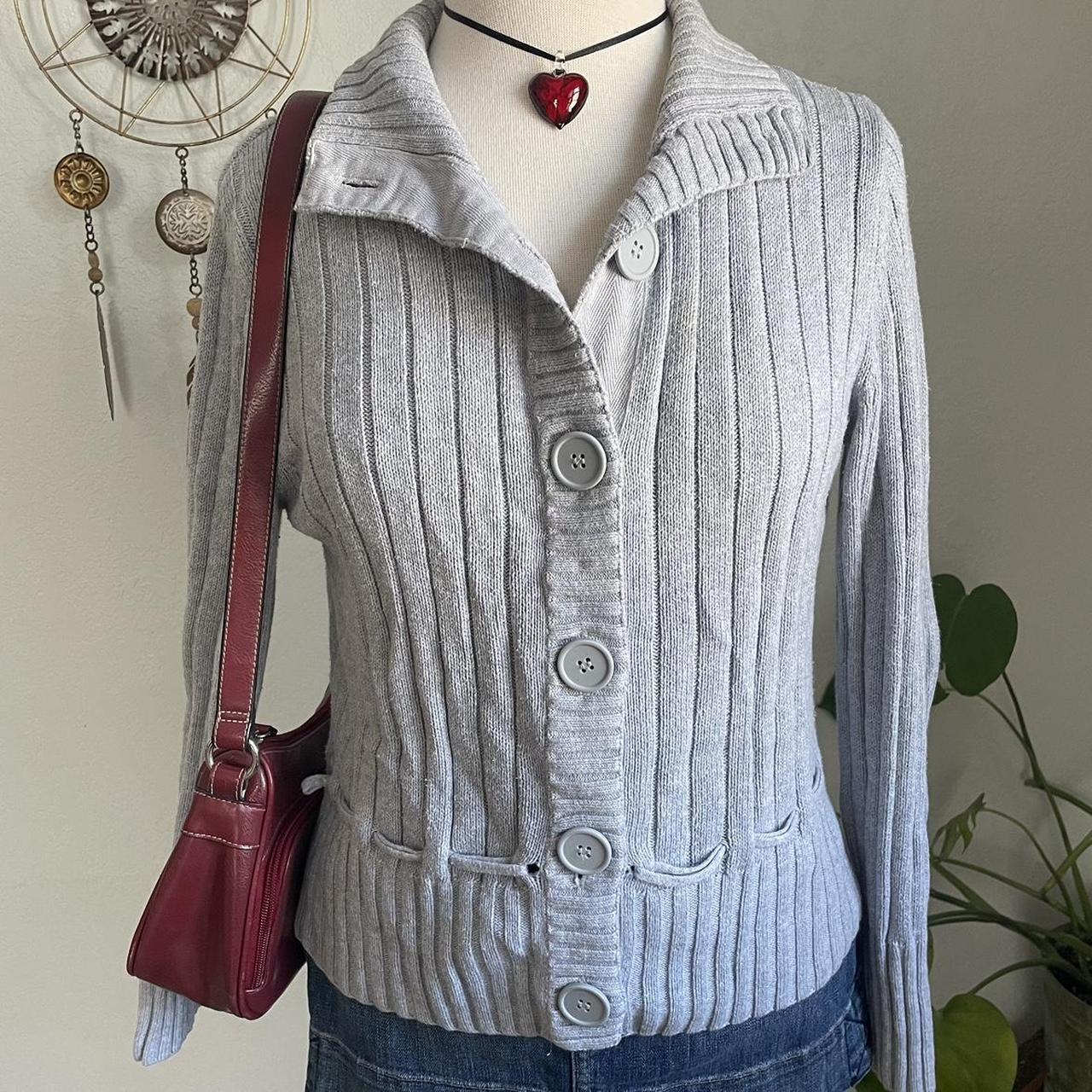 Faded Glory Women's Sweater - Grey - M – Grey Rib… - image 3