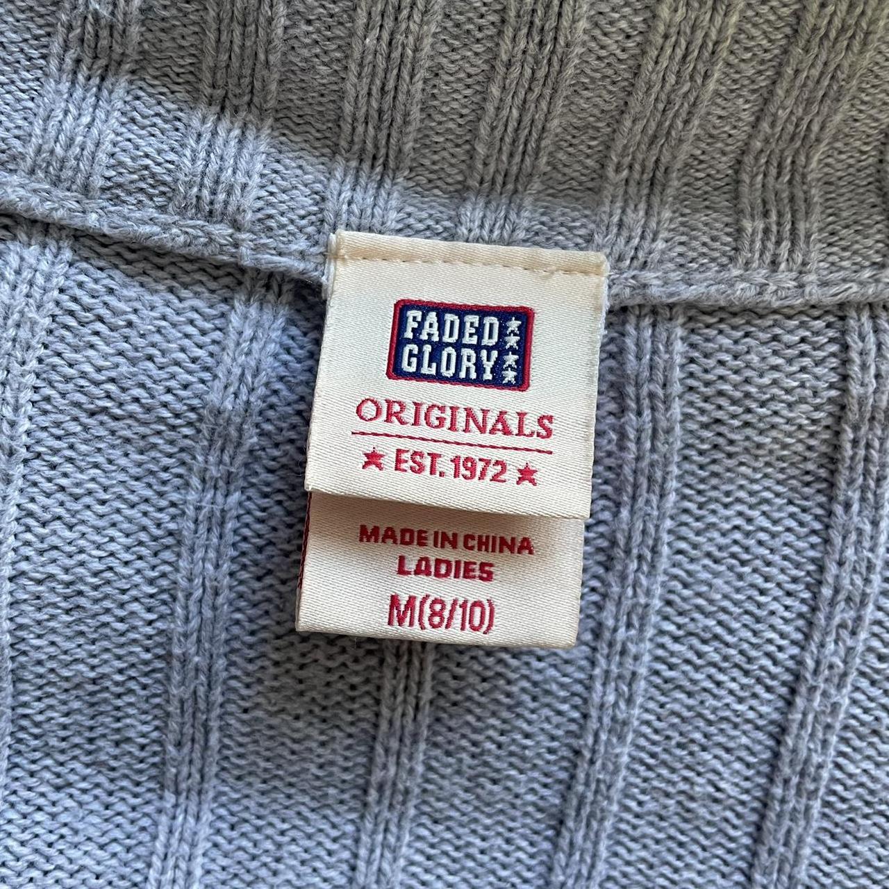 Faded Glory Women's Sweater - Grey - M – Grey Rib… - image 4