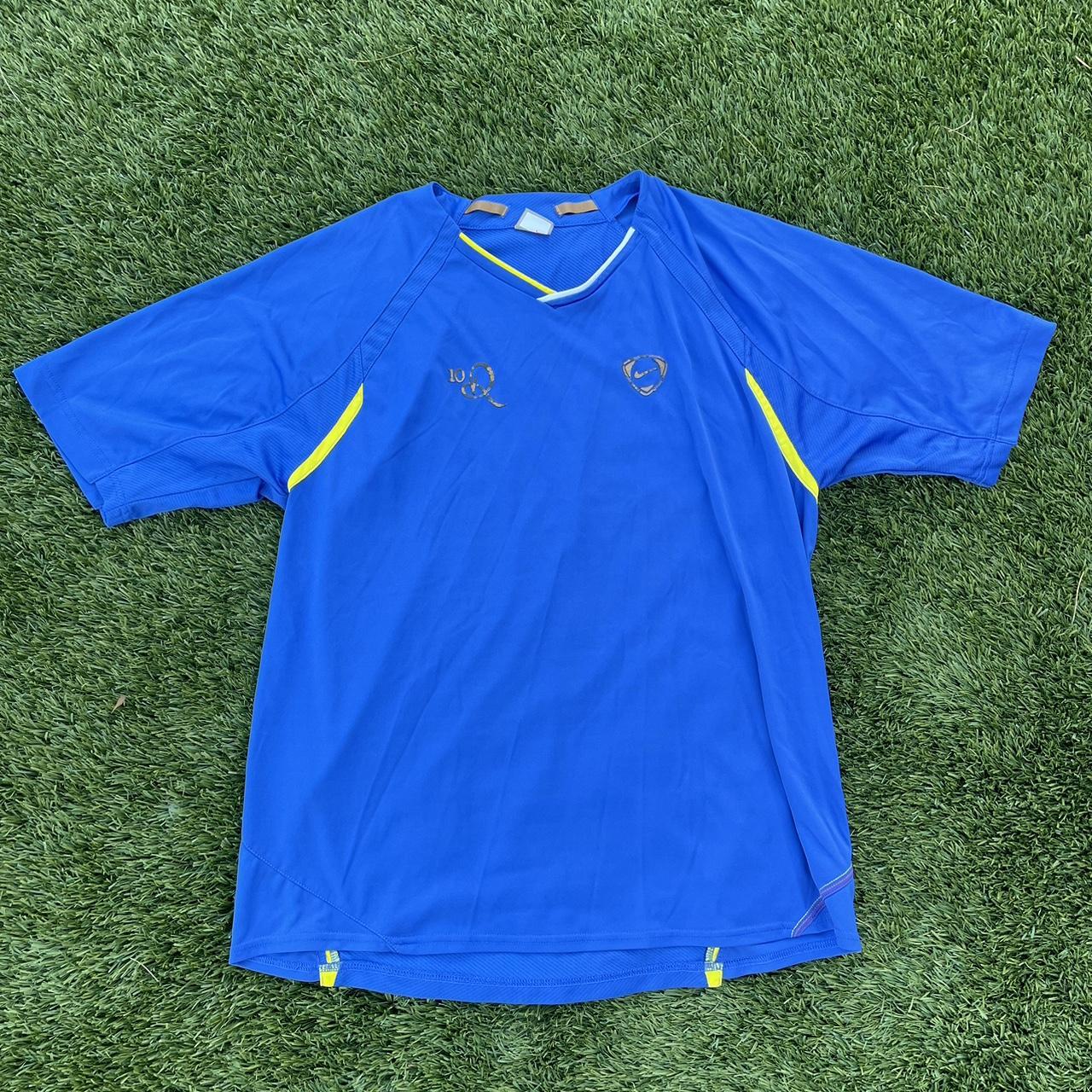 Nike Ronaldinho Soccer Jersey (Logos on front of... - Depop