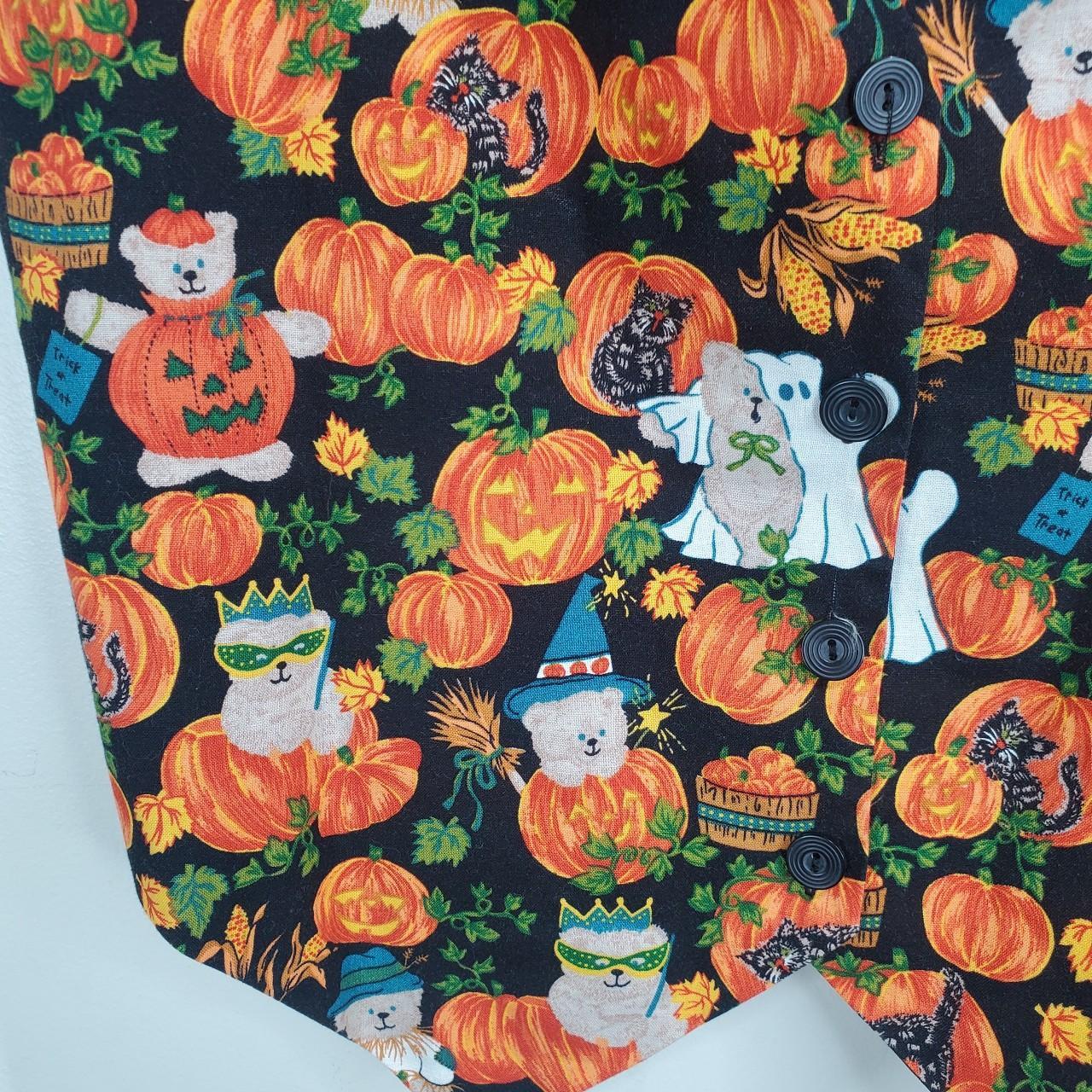Basic Editions vintage Halloween vest pumpkins &... - Depop
