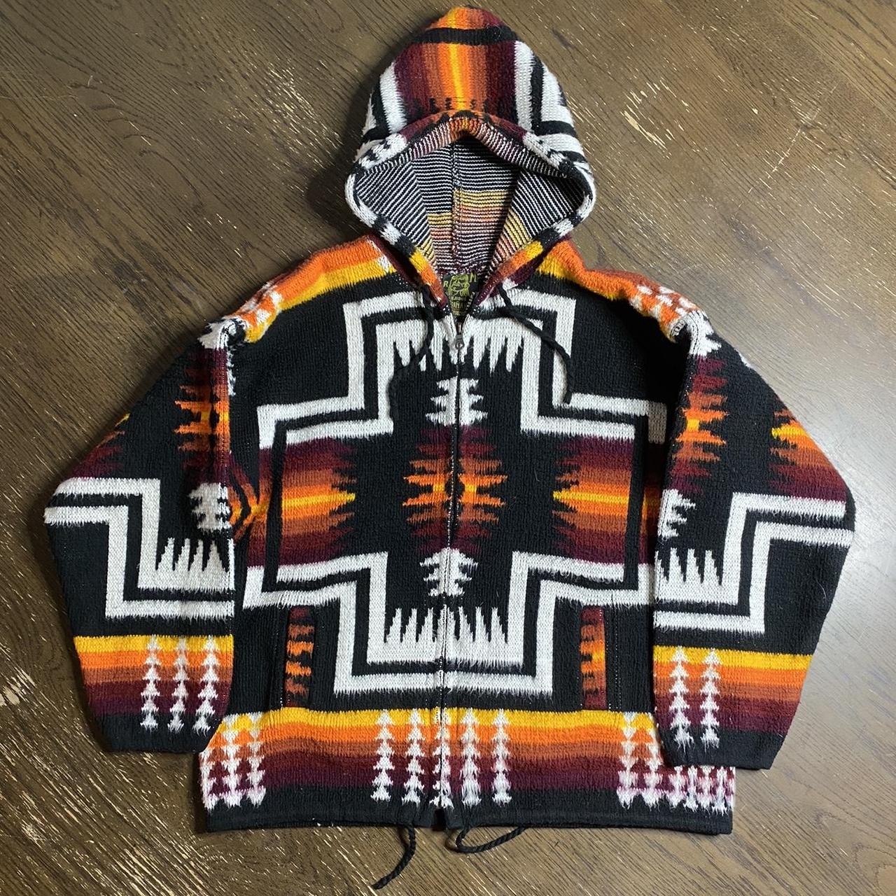 Vintage Tejidos Ruminahui hoodie full zip up Aztecs. Depop