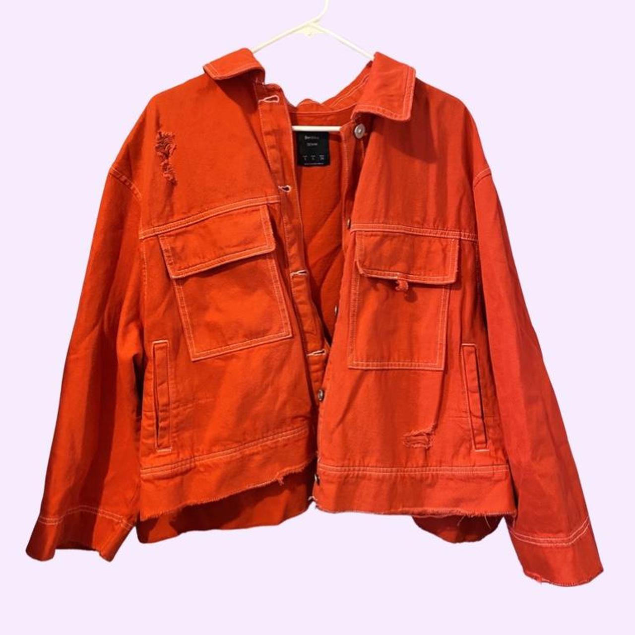 Bershka red hot sale denim jacket