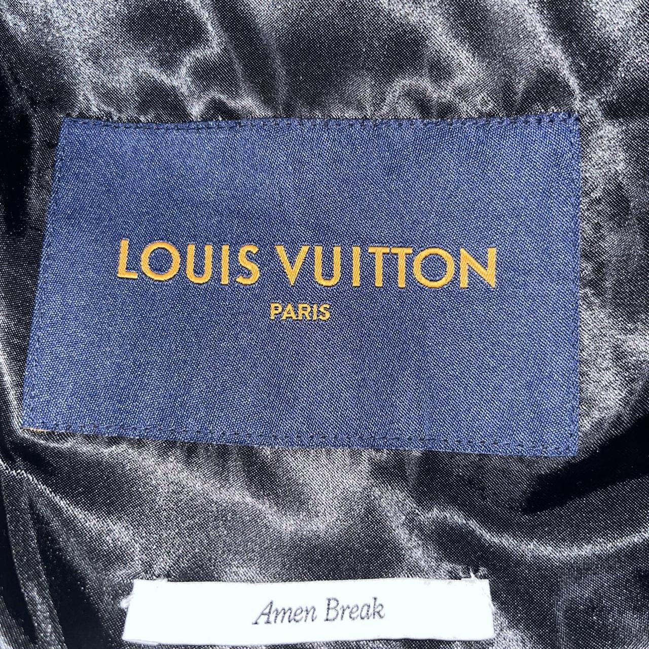 LOUIS VUITTON LEATHER EMBROIDERED VARSITY... - Depop