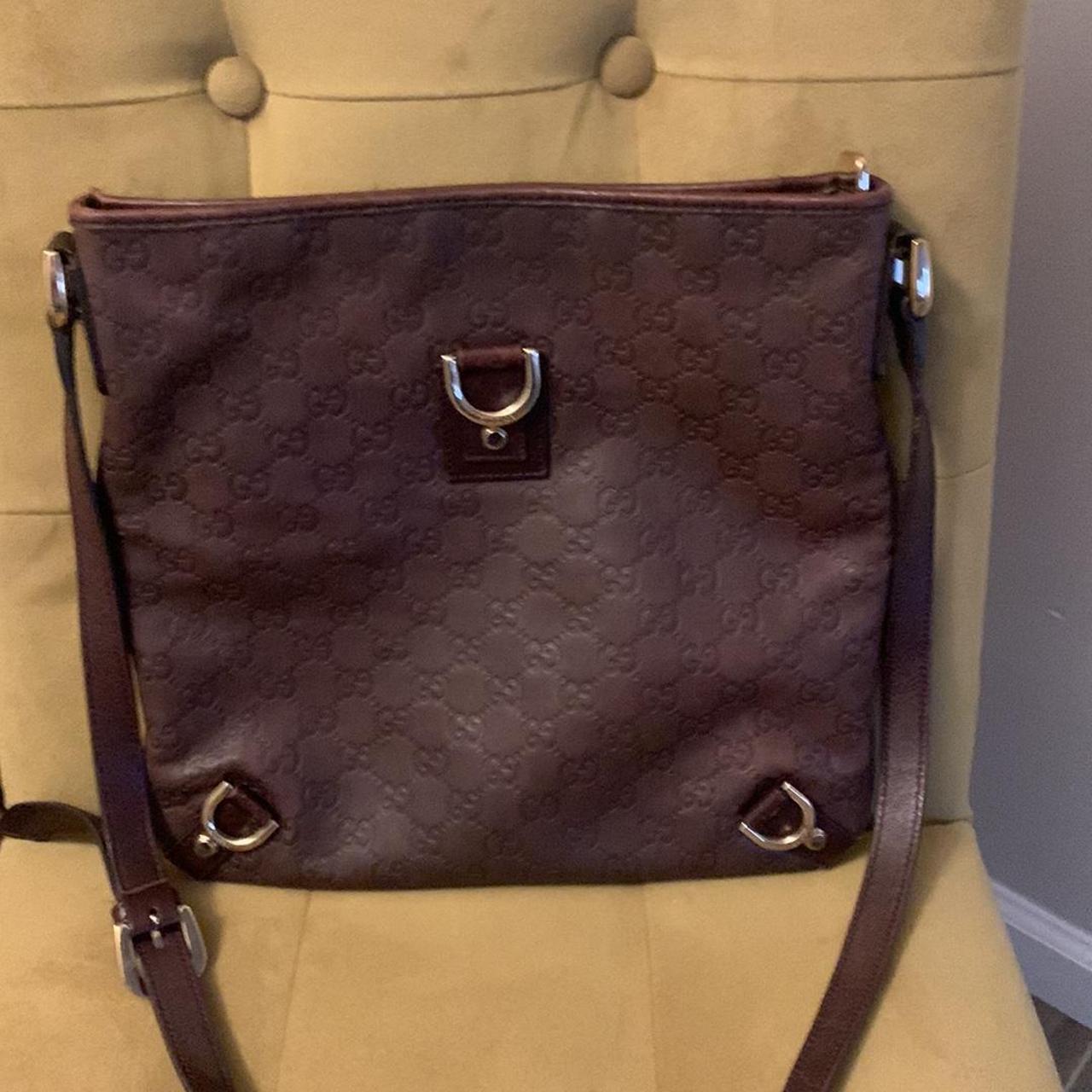 Vintage gucci monogram sling bag messenger - Depop