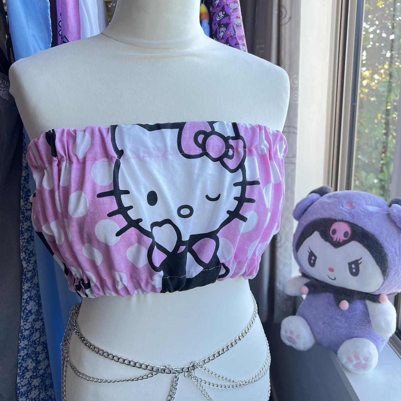 Hello kitty sample crop boob tube Super cute Made... - Depop