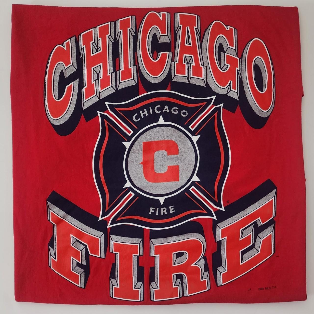 Vintage Chicago fire MLS soccer 90s jersey Tagged - Depop