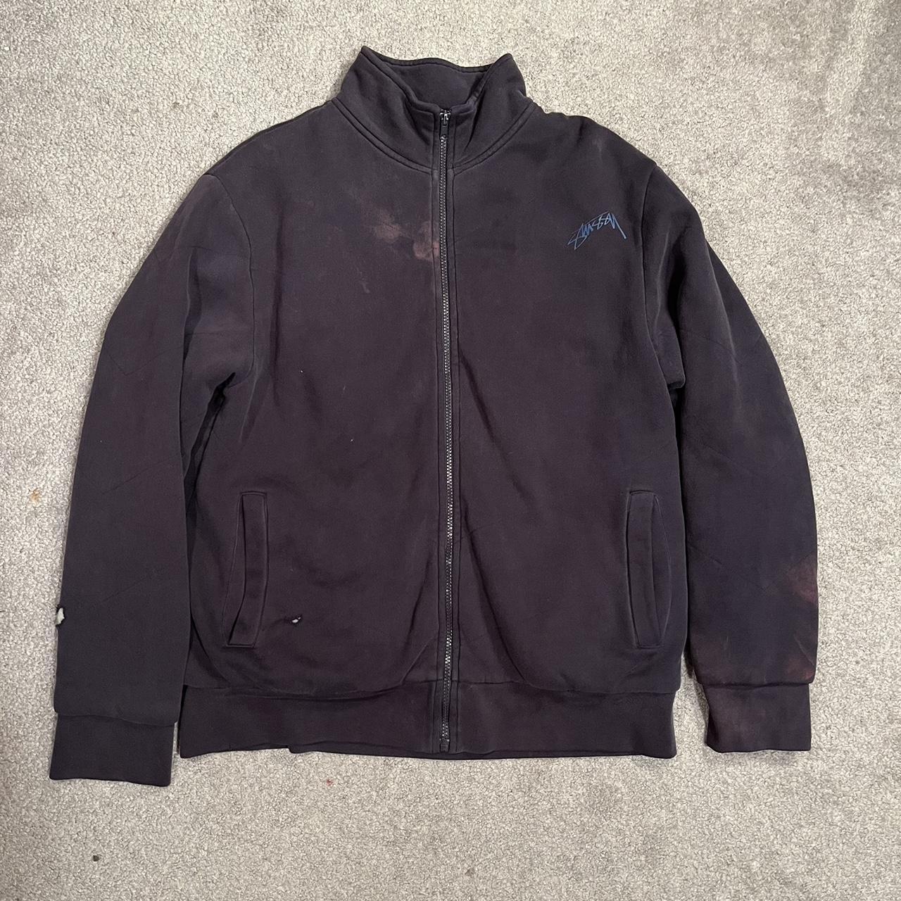 Stüssy Men's Navy and Blue Jumper | Depop