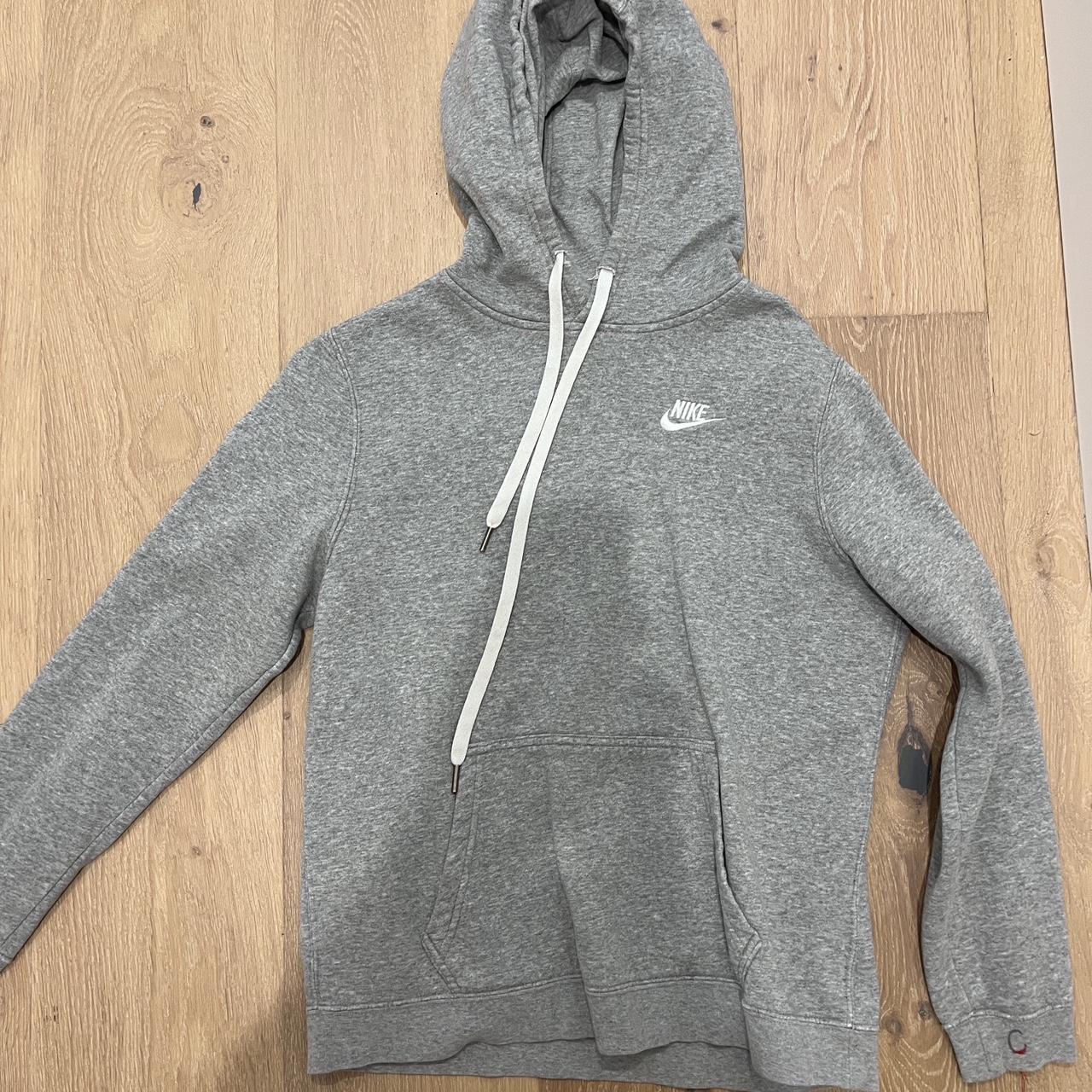 mens grey nike club hoodie