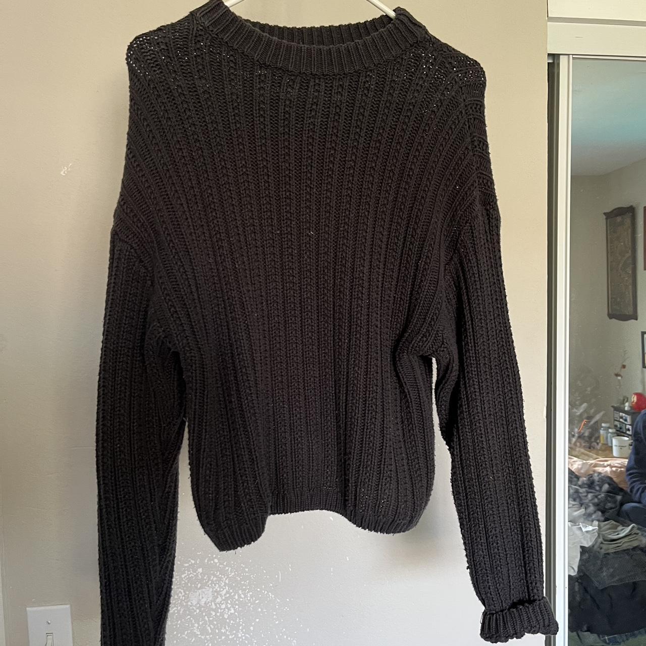 Oversized cable knit sweater. Labels XS but I’d say... - Depop