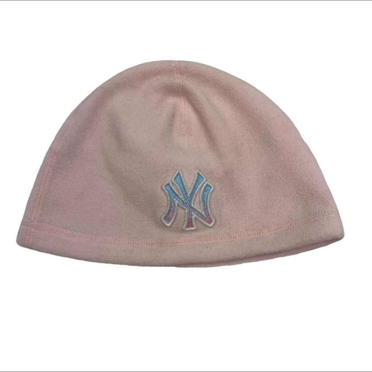 Women's Pink and Blue Hat Depop