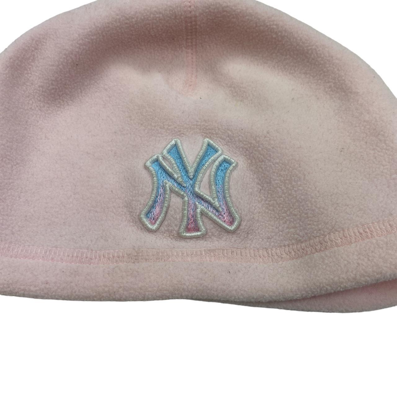 Women's Pink and Blue Hat Depop