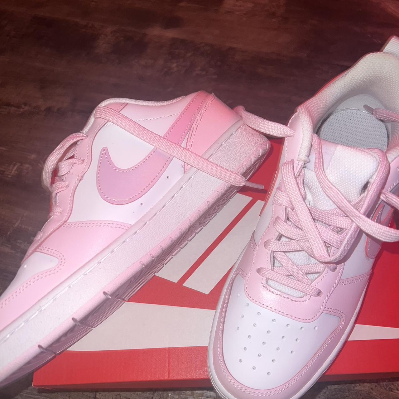 Nike Pink and White Trainers | Depop