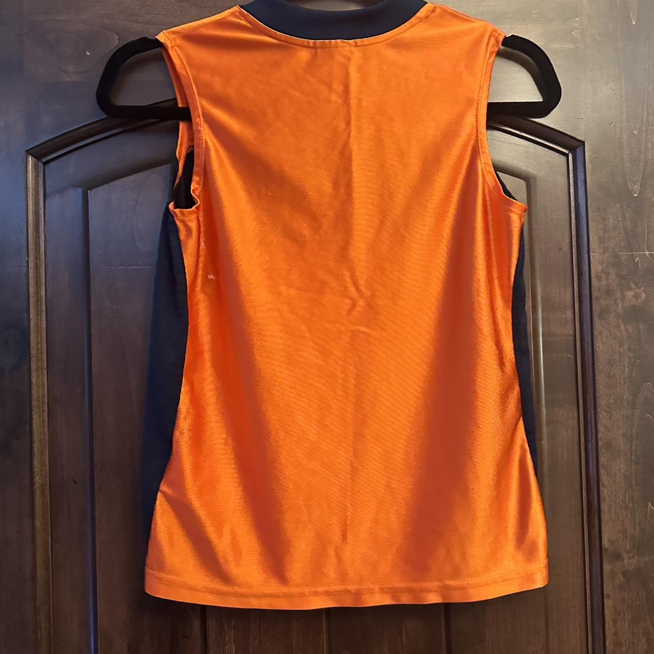 Nike Women's Orange and Blue Top | Depop