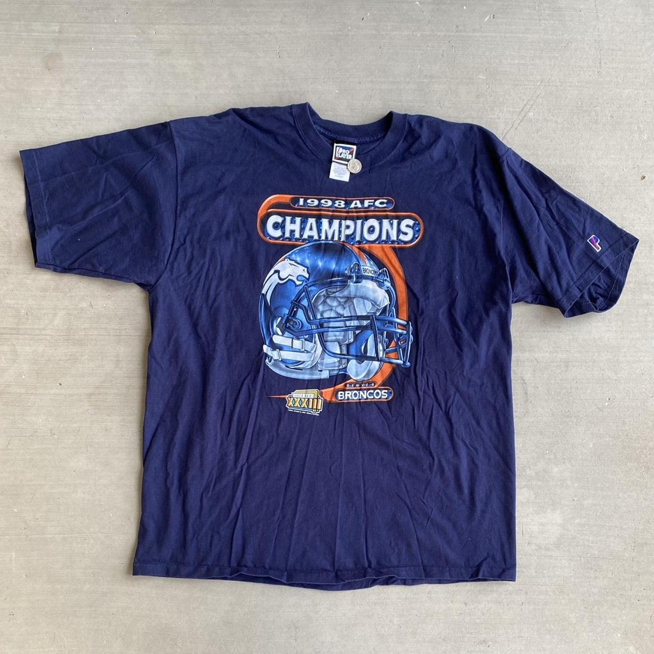 Vintage 1998 Denver Broncos AFC Champions Super Bowl T-shirt 