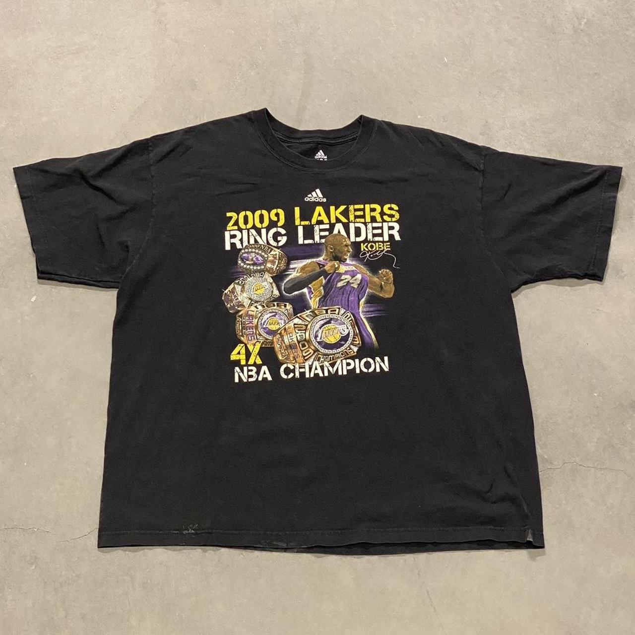 Adidas 2009 Lakers Ring Leader Kobe Bryant NBA Champion t-shirt by