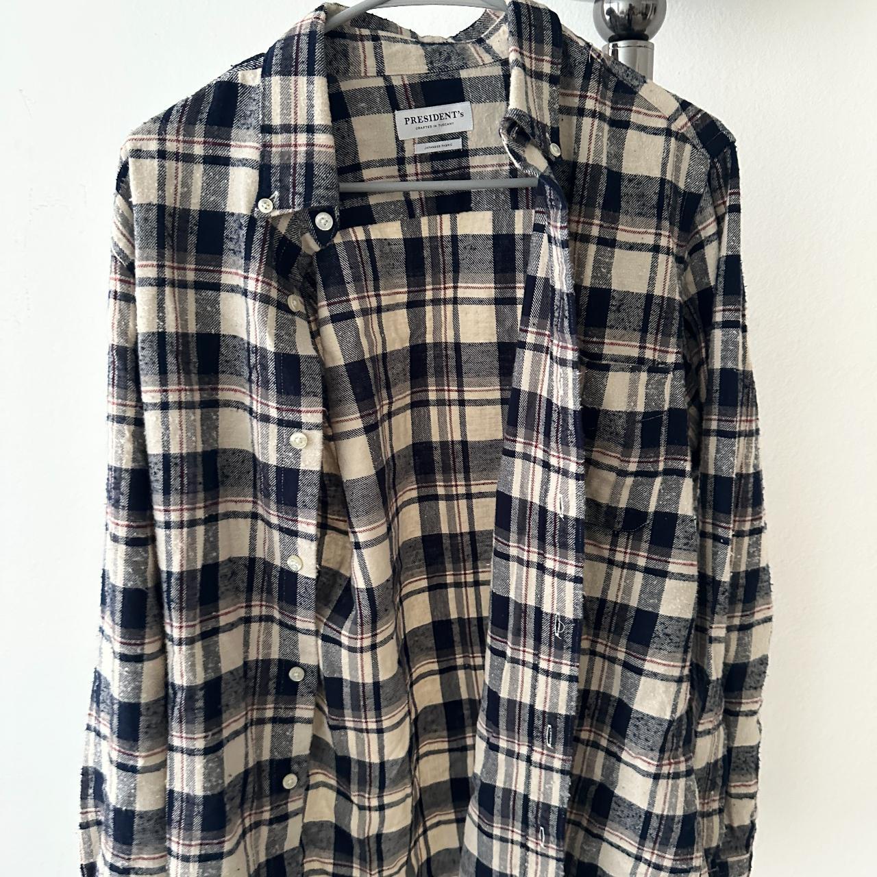 President's - Made In Tuscany Plaid Shirt Brand... - Depop