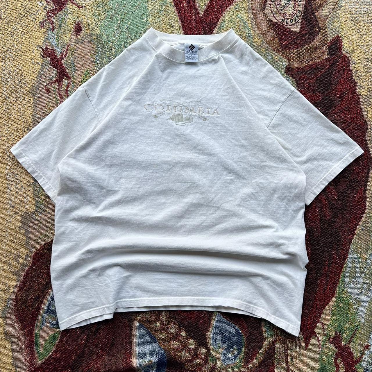 Vintage 90s Columbia Fly Fishing Embroidered T-shirt - Depop