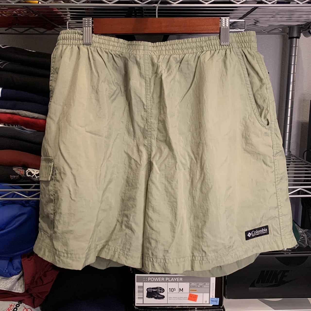 Vintage Columbia Nylon Cargo Shorts Tagged Size... - Depop