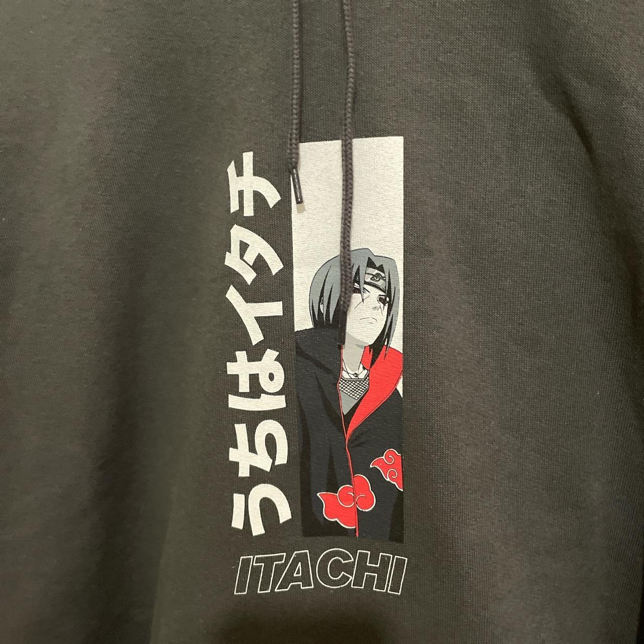 Pull and Bear Naruto Itachi hoodie Dark grey Size... Depop