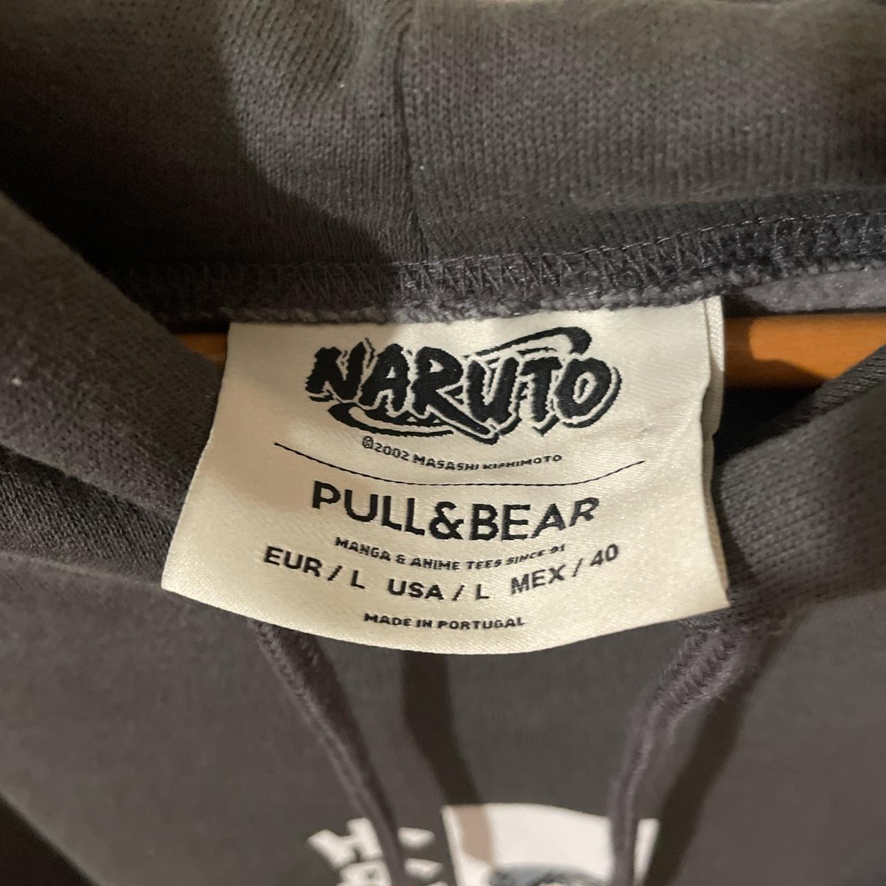 Pull and Bear Naruto Itachi hoodie Dark grey Size... Depop