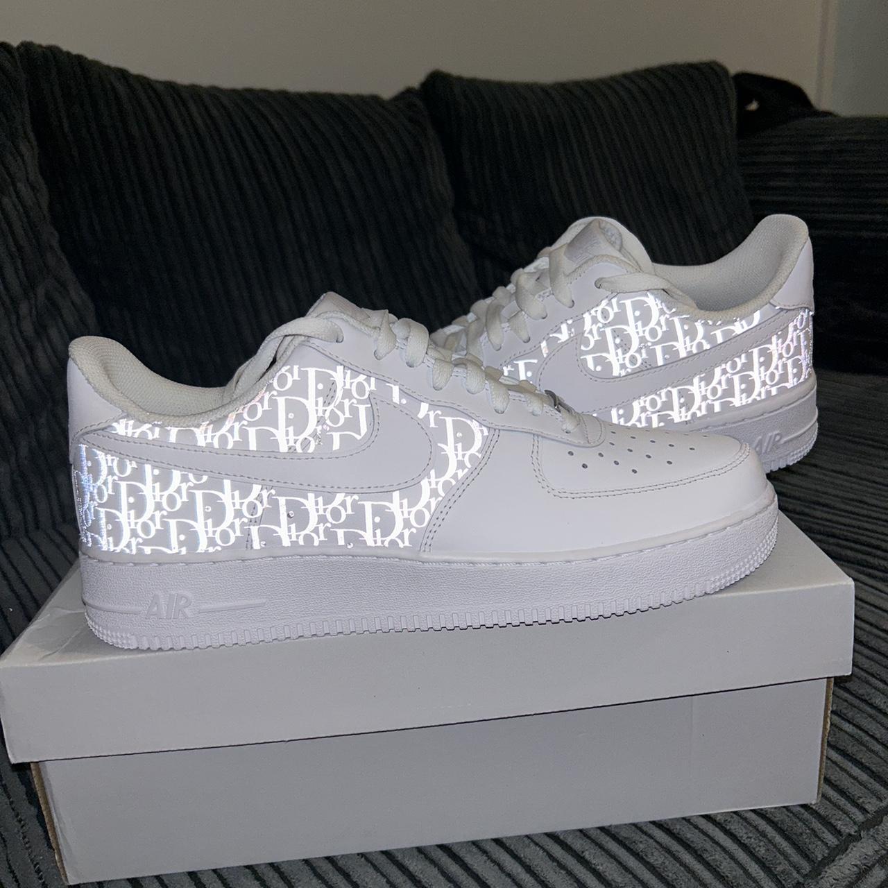 custom dior reflective air force 1