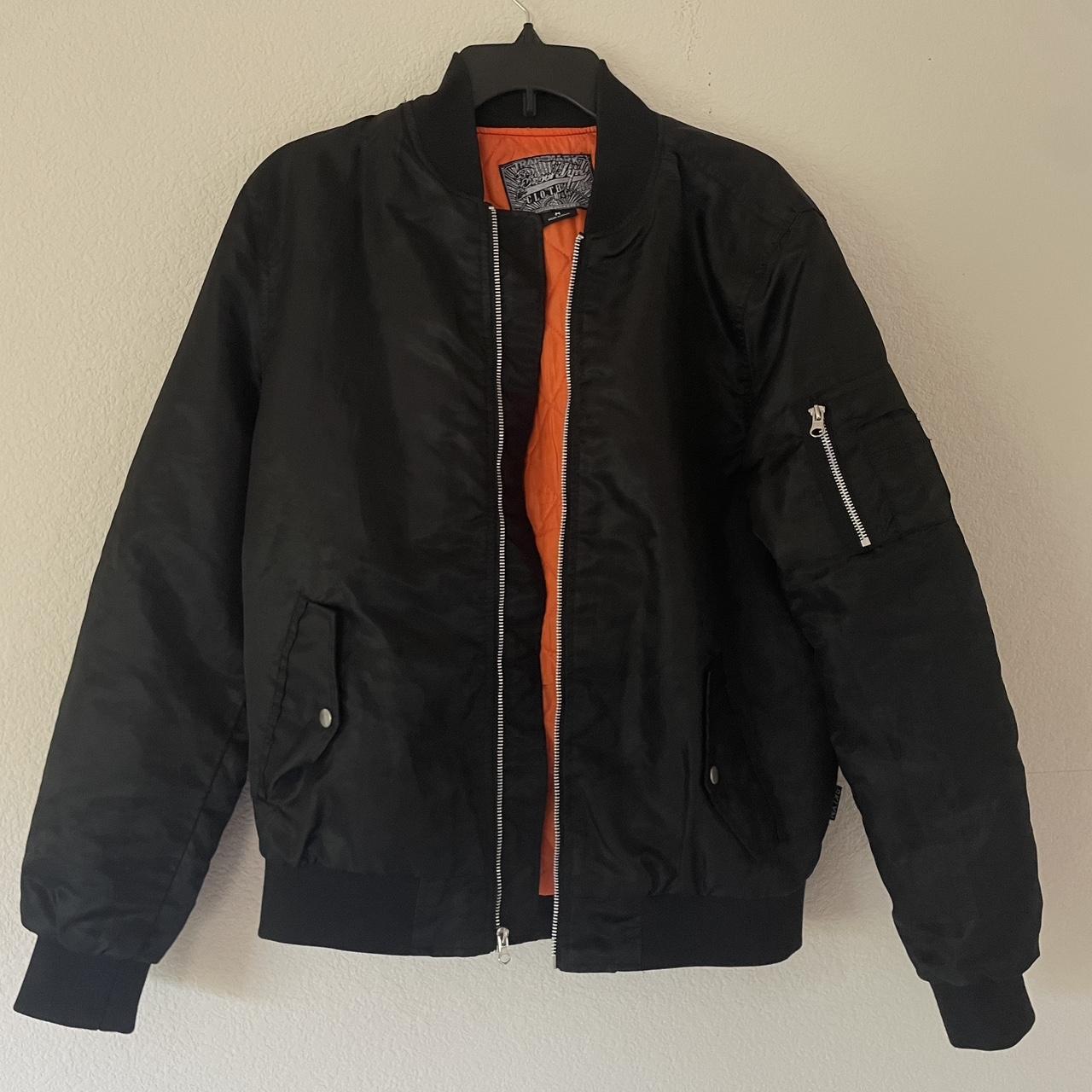 Men's Black and Orange Jacket | Depop