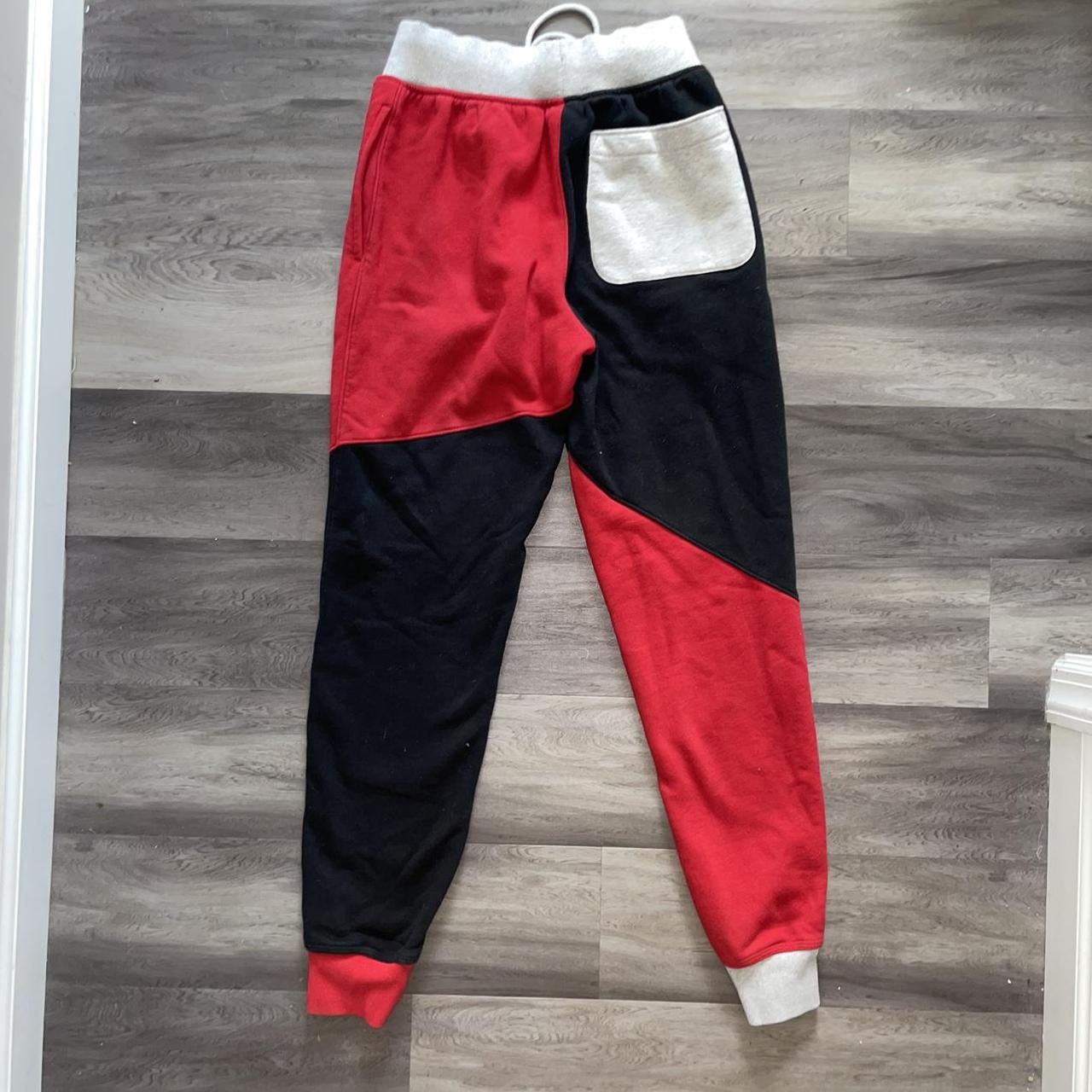 Champion red and black hot sale sweatpants